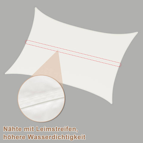 Rootz Premium Outdoor Zonnezeil - Schaduwzeil - UV-bescherming Luifel - Waterdicht - Duurzaam - Eenvoudige installatie - 5m x 7m