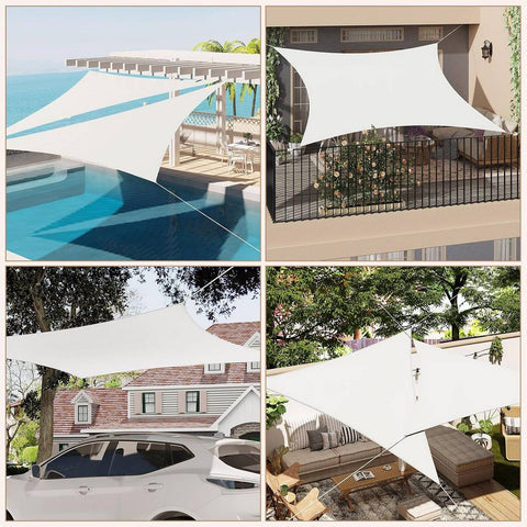 Rootz Premium Outdoor Zonnezeil - Schaduwzeil - UV-bescherming Luifel - Waterdicht - Duurzaam - Eenvoudige installatie - 5m x 7m