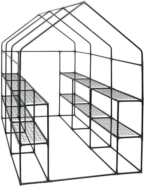 Rootz Folie Kas - Tuinkas - Plantenhuis - Geklimatiseerd, Duurzaam, Eenvoudige montage - Gelegeerd staal, PVC zeildoek - 2,15 mx 1,43 mx 1,95 m