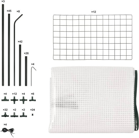 Rootz Folie Kas - Tuinkas - Plantenhuis - Geklimatiseerd, Duurzaam, Eenvoudige montage - Gelegeerd staal, PVC zeildoek - 2,15 mx 1,43 mx 1,95 m