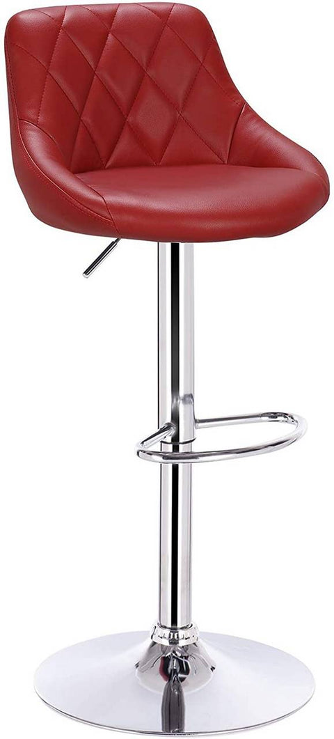 Rootz Premium Faux Leather Bar Stools - Adjustable Counter Stools - Swivel Bar Chairs - Comfortable Seating - Versatile Design - Sturdy Build - 35cm x 38cm x 84-106cm