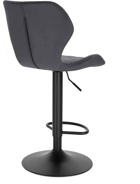 Rootz Velvet Swivel Bar Stool - Verstelbare barstoel - Roterende tegenkruk - Comfortabel, veilig, stijlvol - 48 cm x 38 cm x 60-82 cm