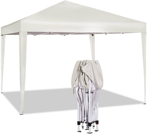 Rootz Gazebo Pop-Up Tent - Waterproof Pagoda - Sun Protection Canopy - UV and Rain Shield - Easy Setup - Adjustable Height - 3m x 3m - Beige