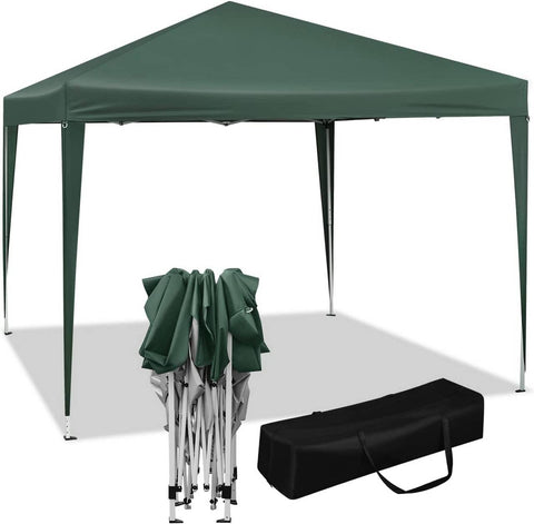 Rootz Gazebo Pop-Up Tent - Waterproof Pagoda - Sun Protection Canopy - UV and Rain Resistant - Easy Setup - Adjustable Height - 3 x 3 m Green