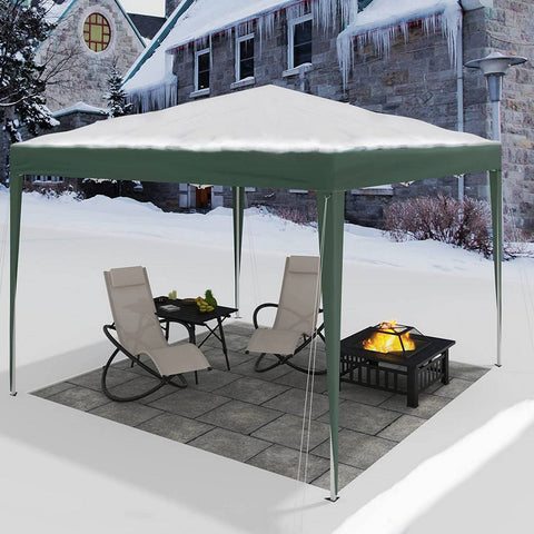 Rootz Gazebo Pop-Up Tent - Waterproof Pagoda - Sun Protection Canopy - UV and Rain Resistant - Easy Setup - Adjustable Height - 3 x 3 m Green