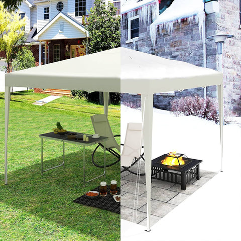 Rootz Gazebo Pop-Up Tent - Waterproof Pagoda - Sun Protection Canopy - UV and Rain Shield - Easy Setup - Adjustable Height - 3m x 3m - Beige