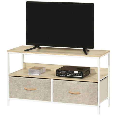 Rootz Low TV Cabinet - Industrial TV Stand - Media Console - Ample Storage - 98W x 29D x 56H cm