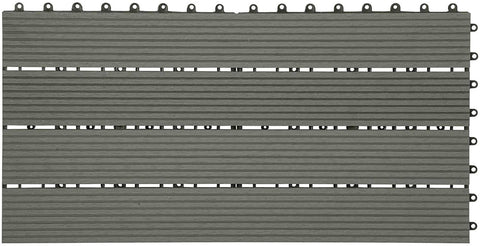 Rootz WPC Terrace Tiles - Outdoor Decking - Patio Tiles - Durable, Easy to Install, Low Maintenance - 30cm x 60cm x 1.8cm