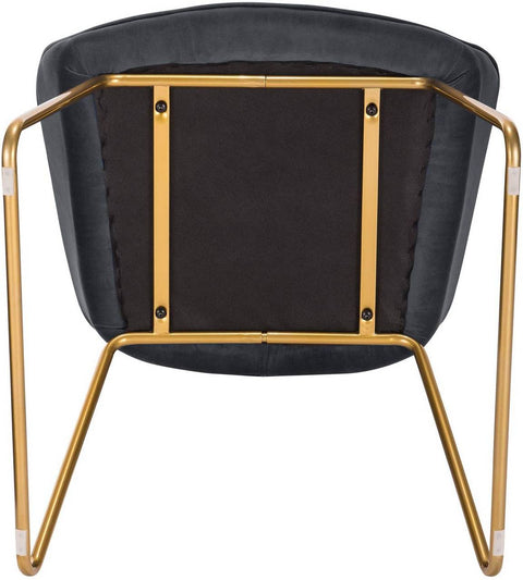 Rootz Velvet Dining Chairs Set - Gold Metal Legs - Elegant Seating - Comfortable, Durable, Versatile - Anti-Slip Floor Protectors - 78.5cm Height - 45cm x 44cm Seat