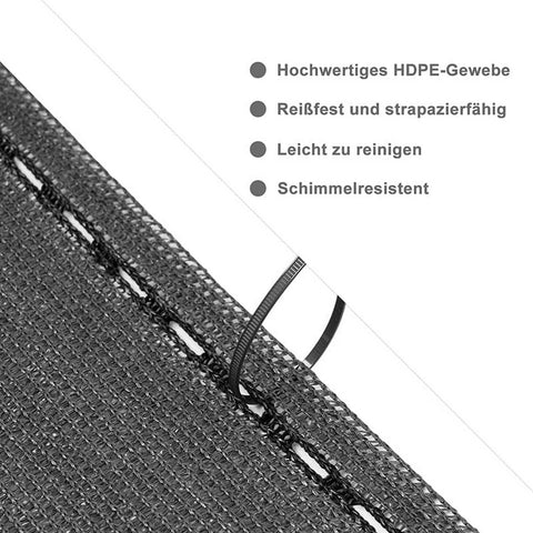 Rootz HDPE Knit Privacy Fence Screen - Shade Screen - Outdoor Barrier - UV Protection - Tear-Resistant - Easy Installation - Multiple Sizes (1m-2m x 6m-30m)