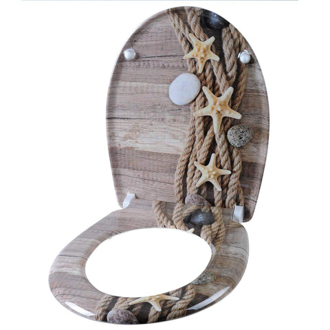Rootz Premium Duroplast Toilet Seat - Soft-Close, Quick Release - Antibacterial, Non-Slip, Durable - 45.5cm x 37.1cm