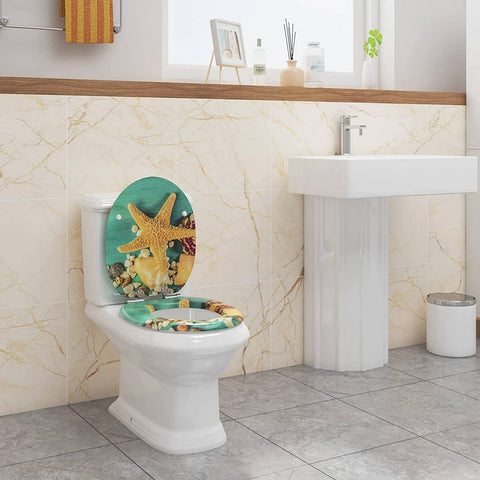 Rootz Soft Close Toilet Seat - Antibacterial O-Shaped Toilet Lid - Water-Repellent - Universal Fit - Anti-Slip Buffers - 37.8cm x 43.8cm