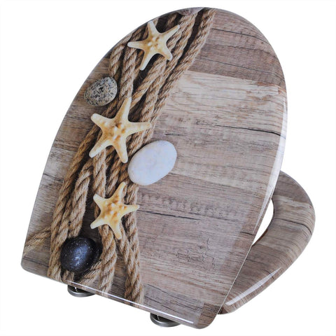 Rootz Premium Duroplast Toilet Seat - Soft-Close, Quick Release - Antibacterial, Non-Slip, Durable - 45.5cm x 37.1cm