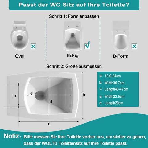 Rootz Square Soft Close Toilet Seat - Duroplastic - Antibacterial - Quick Release - 41.4-45.5cm x 36.7cm - White