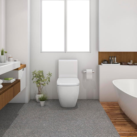 Rootz Square Soft Close Toilet Seat - Duroplastic - Antibacterial - Quick Release - 41.4-45.5cm x 36.7cm - White