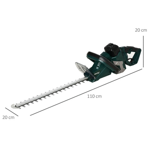 Rootz Electric Hedge Trimmer - Cordless Shrub Cutter - Garden Pruner - 180° Rotating Handle - 110L x 20W x 20H cm