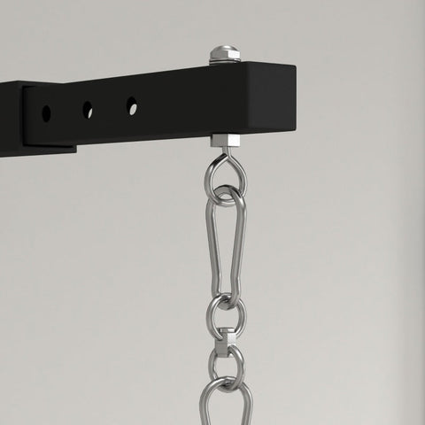 Rootz Punch Bag Holder - Wall Mount - Adjustable Length - Steel Frame - 360° Rotating Hook - Stability - 45-65cm x 12cm x 20cm