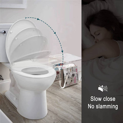 Rootz Premium Toilet Seat with Integrated Child Seat - Family Toilet Seat - Toddler Training Seat - Soft-Close Mechanism - Easy Clean - Quick Installation - 37.8cm x 43.8cm