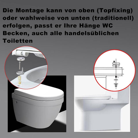 Rootz Premium Toilet Seat with Integrated Child Seat - Family Toilet Seat - Toddler Training Seat - Soft-Close Mechanism - Easy Clean - Quick Installation - 37.8cm x 43.8cm