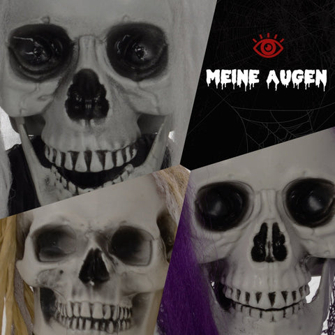 Rootz Halloween Skeleton Ghosts - Haunted House Decor - Scary Hanging Ghosts - High Quality Materials - 40cm x 10cm x 110cm, 30cm x 10cm x 90cm, 60cm x 17cm x 200cm