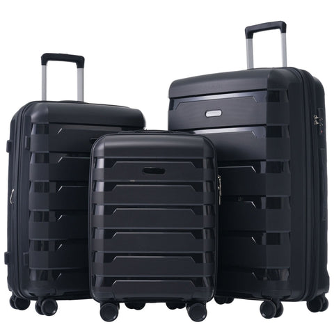 Rootz 3 Piece Suitcase Set - Luggage Set - Travel Baggage - TSA Locks - Sizes M: 37x21x48cm, L: 42x28x58cm, XL: 50x32x69cm