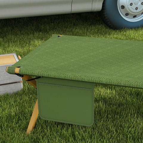 Rootz Sun Lounger Beach - Garden Lounger - Folding Weather Resistant - Weatherproof - Stable - Aluminum-oxford Fabric - Dark Green - 196L x 64W x 45H cm