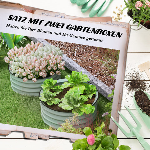 Rootz Set of 2 Galvanized Plant Pots - Flower Pots - Planters - Promotes Plant Growth - Ø60 x 30H cm