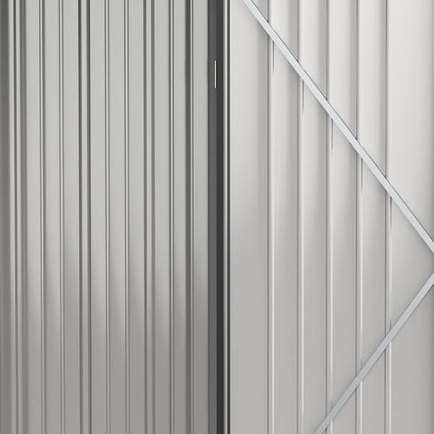 Rootz Tuinhuis - Gereedschapsschuur - Buitenopslag - Weerbestendig - Afsluitbare deur - Ruim interieur - 161,5 cm x 94,5 cm x 196 cm - Gegalvaniseerd staal - Zwart