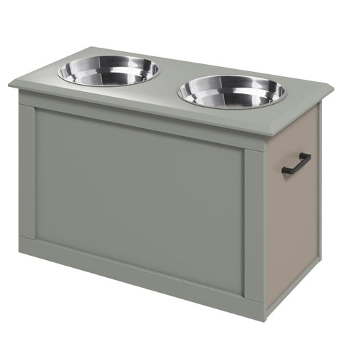 Rootz Elevated Feeding Bowl - Raised Pet Feeder - Pet Feeding Station - Improves Digestion - 60L x 30W x 41H cm