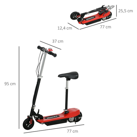 Rootz Electric Scooter 120 W - Kids Foldable Scooter - Children's E-Scooter - Safe Play & Skill Development - 77 x 37 x 95 cm