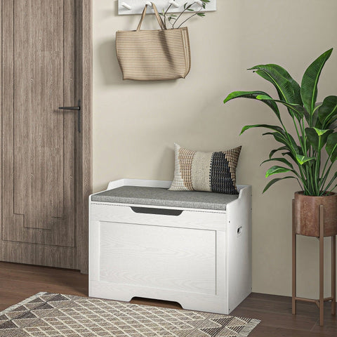 Rootz Storage Chest Bench - Organizing Box - Foot of Bed Trunk - Safety Hinge - 75cm x 40cm x 56cm