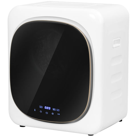 Rootz Tumble Dryer - Clothes Dryer - Vented Dryer - UV Disinfection - Compact 4kg Capacity - 48cm x 40cm x 56cm - Stainless Steel - White