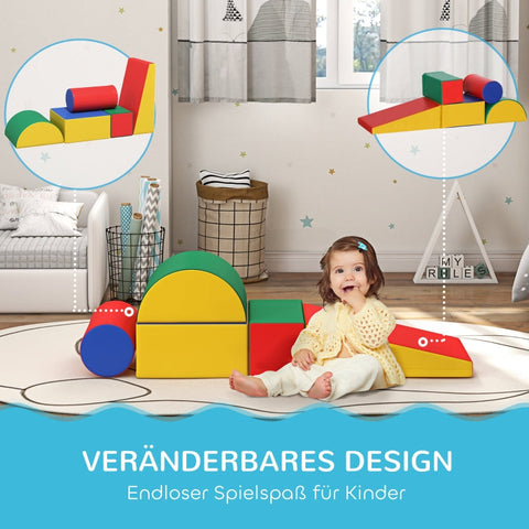 Rootz Soft Building Blocks Set - Toy Cubes - Education Toy - Motor Skill Development - 40.6cm x 40.6cm x 20.3cm - EPE Foam