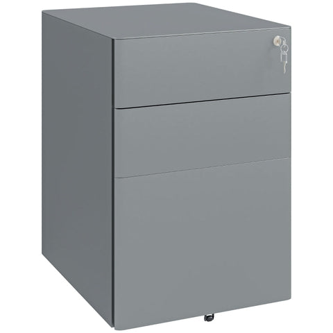 Rootz Office Rolling Container - Filing Cabinet - Storage Organizer - Steel Durability - 39cm x 48cm x 59cm