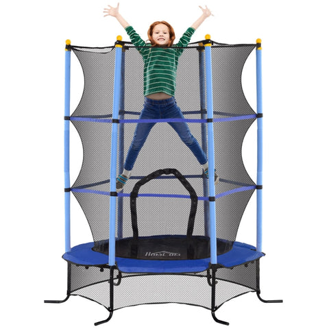 Rootz Children's Trampoline - Kids Bouncer - Jumping Exercise - Safety Net - Ø163cm x 190H cm - Indoor/Outdoor Fun