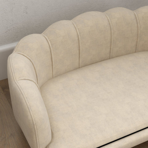 Rootz Dog Sofa Cat Bed - Pet Couch - Animal Lounger - Soft Velor Cushion - 98.5cm x 60.5cm x 35.5cm - Elegant Shell Design
