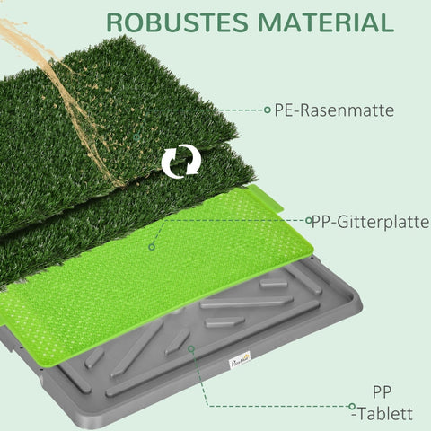 Rootz Dog Toilet - Artificial Grass - Drip Tray - Easy Clean - Puppy House Training - Indoor Outdoor - for Dogs up to 50cm - 67cm x 41cm