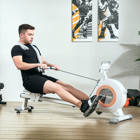 Rootz Rowing Machine - Home Trainer - Exercise Equipment - 16 Magnetic Levels - 150kg Capacity - 150cm x 45cm x 64cm
