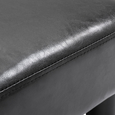 Rootz Footstool - Faux Leather Bench - Versatile Ottoman - Elegant Design - Durable & Water-Resistant - 40cm x 30cm x 24cm