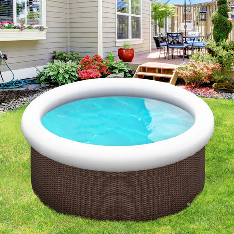 Rootz Inflatable Pool - Family Pool - Quick Setup Pool - Durable 1000D PVC - Spacious Design - Easy Maintenance - Ø300 x 76H cm