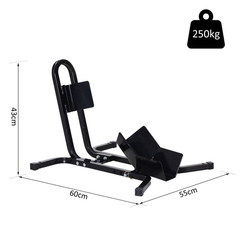 Rootz Motorcycle Jack - Workshop Holder - Wheel Stand - Easy Maintenance - 60cm x 55cm x 43cm - Epoxy Coated Metal - Black