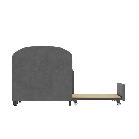 Rootz Sofa Bed with Drawers - Twin Size Upholstered - Velvet Sofa - Extra Storage - 210cm x 99cm x 82.5cm