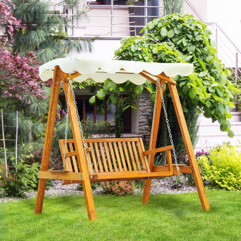 Rootz Hollywood Garden Swing - Outdoor Swing - Patio Swing - High Stability - Comfortable Shade - Spacious Seating - 162cm x 130cm x 185cm