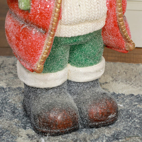 Rootz Santa Claus Christmas Decoration - Holiday Decor - LED Lights - Battery Operated - Festive Atmosphere - 26.5cm x 21cm x 50cm
