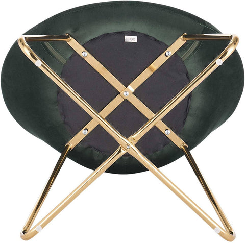 Rootz Set van 2 eetkamerstoelen - Fluweel gestoffeerd - Vergulde metalen poten - Comfortabel en stevig - Vloerbescherming - 76 cm x 36 cm x 40 cm