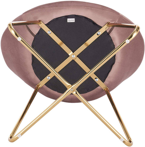 Rootz Set of 2 Dining Chairs - Velvet Dining Seats - Gold-Plated Crossed Legs - Comfortable & Supportive - Durable & Stable - Floor-Safe Design - 76cm x 36cm x 40cm