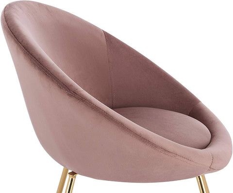 Rootz Set of 2 Dining Chairs - Velvet Dining Seats - Gold-Plated Crossed Legs - Comfortable & Supportive - Durable & Stable - Floor-Safe Design - 76cm x 36cm x 40cm