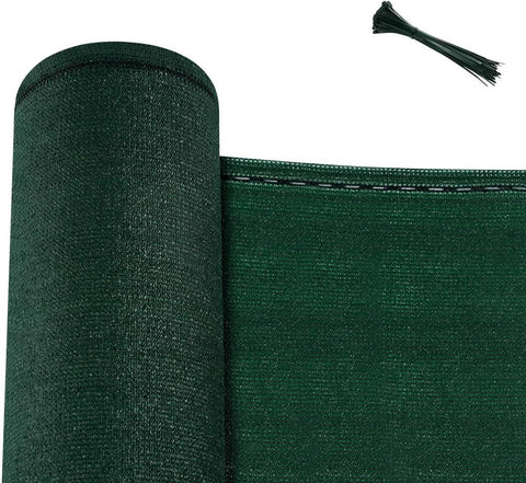 Rootz Privacy Fence Panel - HDPE Sun Shade Net - Green Garden Fence - Weatherproof Outdoor Screen - 1m x 20m - UV Protection - Privacy Barrier