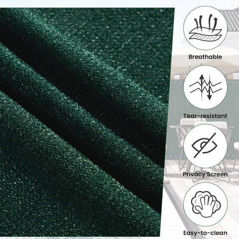 Rootz Privacy Fence Panel - HDPE Sun Shade Net - Green Garden Fence - Weatherproof Outdoor Screen - 1m x 20m - UV Protection - Privacy Barrier