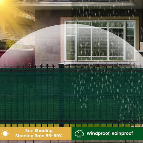 Rootz Privacy Fence Panel - HDPE Sun Shade Net - Green Garden Fence - Weatherproof Outdoor Screen - 1m x 20m - UV Protection - Privacy Barrier